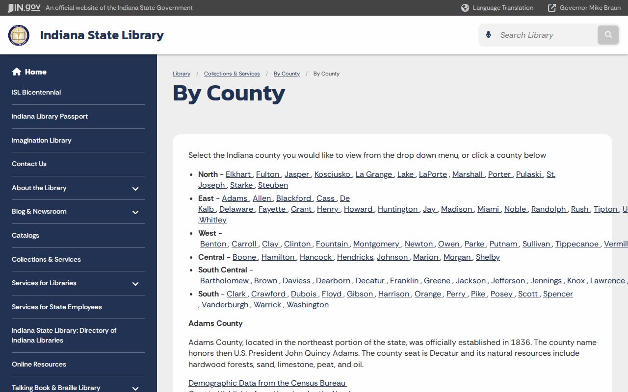 Brook court docket county context from Indiana State Library