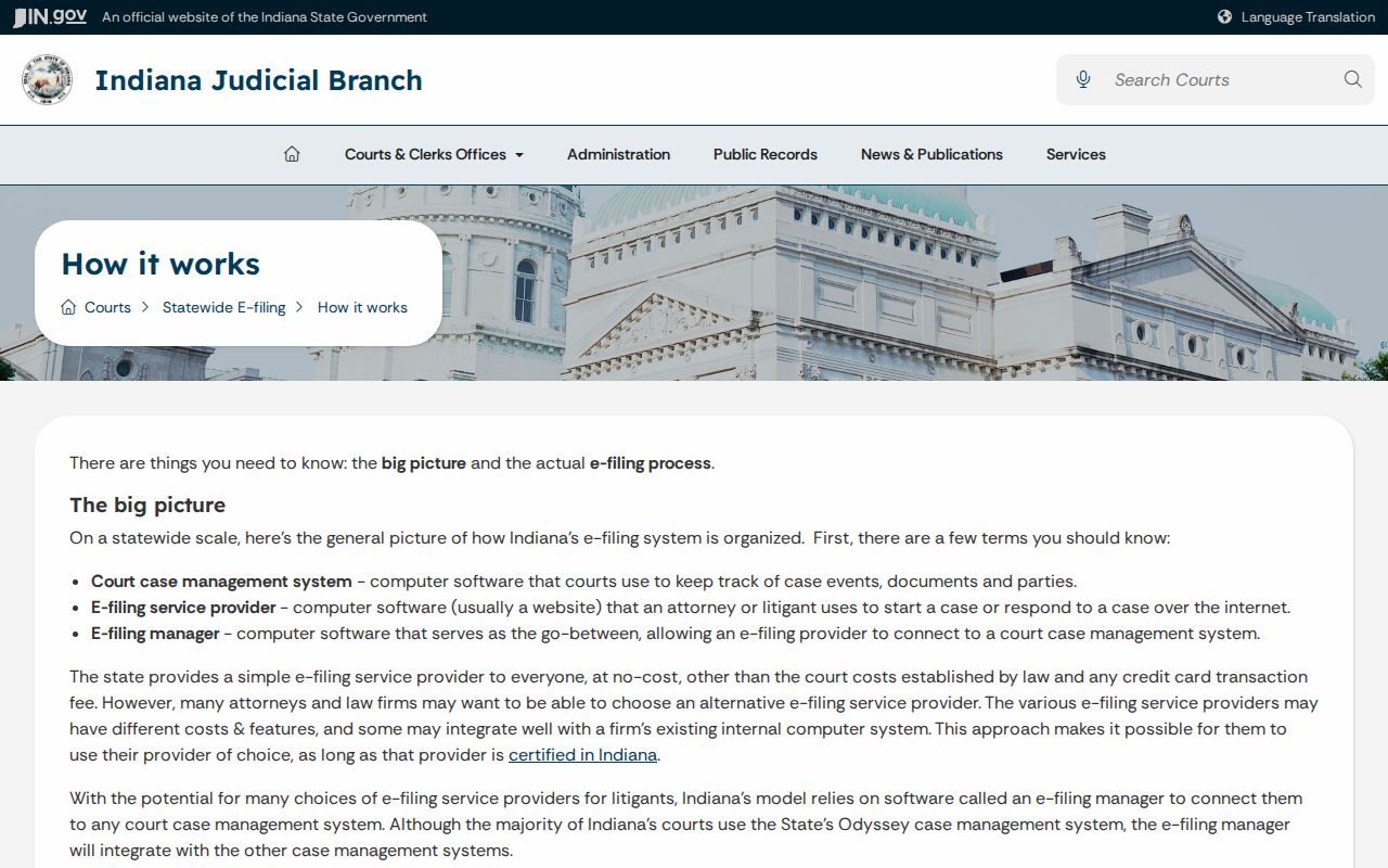 Newton County civil docket Indiana electronic filing workflow