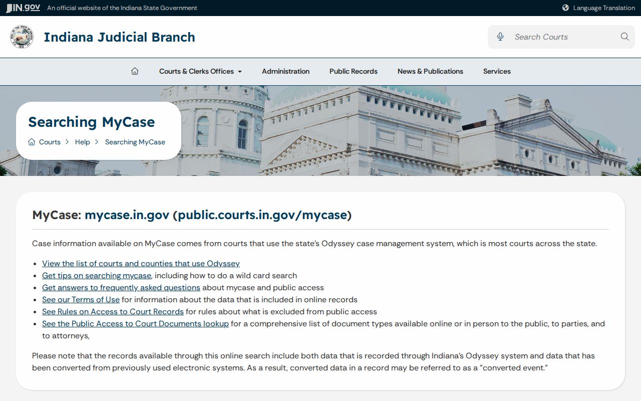 Newton County case search MyCase help and public access