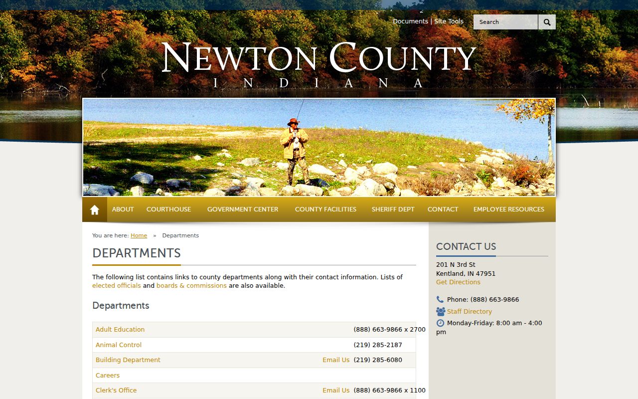 Newton County department directory for court docket clerk access